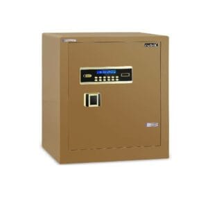 Rubik – Fire Resistance Large Safe Box with Dual Security Digital Keypad and Key Lock, Camel Brown