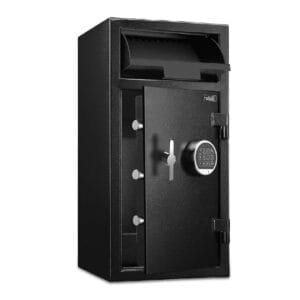Rubik RB-DS70 Depository Safe Box With Large Front Load Deposit Chute, 74KG, (70x34x38cm) Black