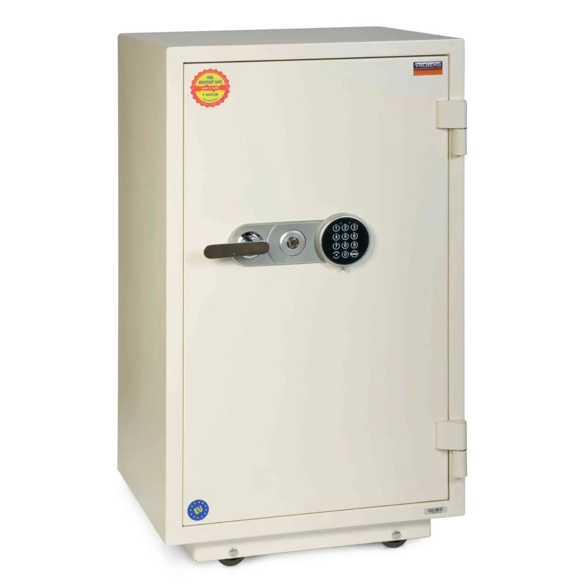 Valberg FRS-93 EL Fire Resistant Safe, Digital & Key Lock, White