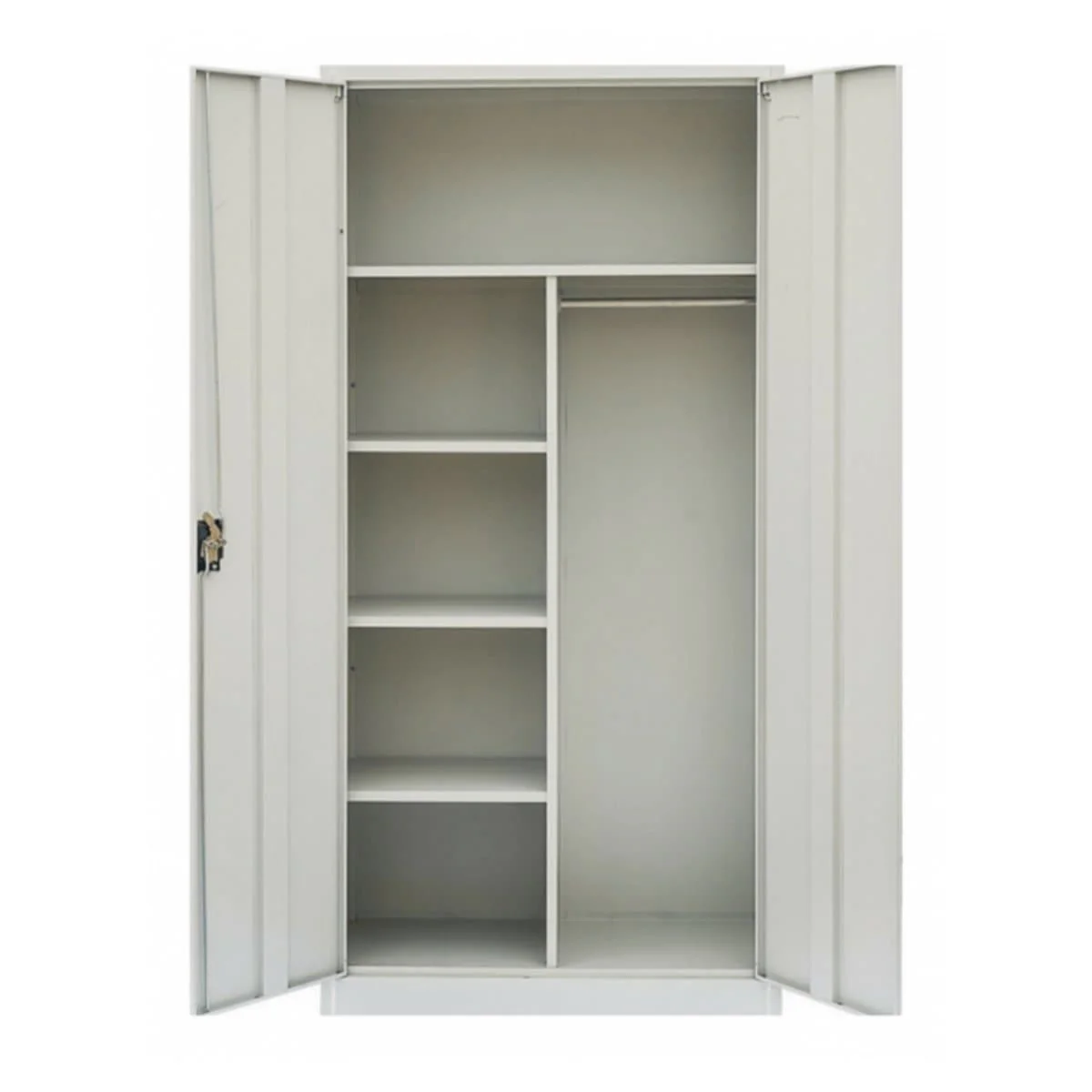 HADID DOMESTIC CUPBOARD, 183x91.8x48 CM, SWING DOOR , GREY