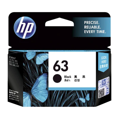 HP 63 Black Ink Cartridge - F6U62AN